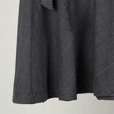 Black - Jhiri Handloom Cotton Wrap Around Plain Skirt 27