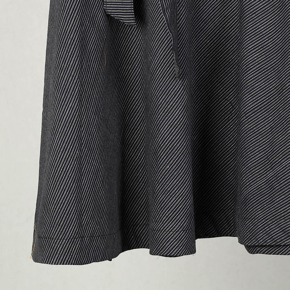 Black - Jhiri Handloom Cotton Wrap Around Plain Skirt 27
