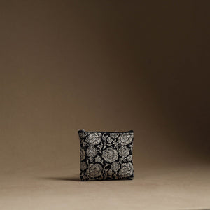Black - Handmade Cotton Multipurpose Utility Pouches (set of 3) 33