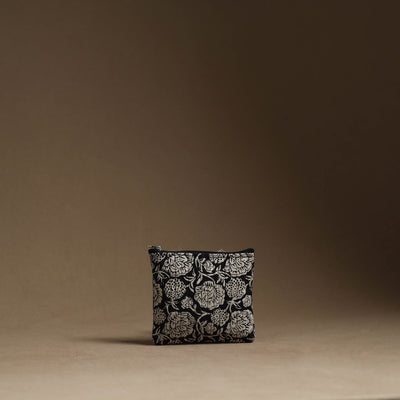 Black - Handmade Cotton Multipurpose Utility Pouches (set of 3) 33