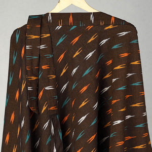 Brown - Handmade Cotton Wrap Around Pochampally Ikat Skirt 29