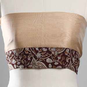 Beige - Plain Chanderi Silk Blouse Piece 03
