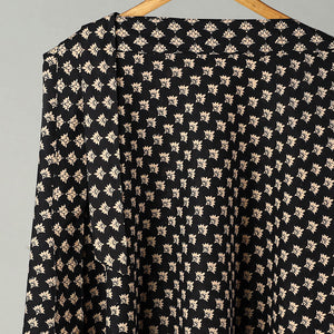 Black - Sanganeri Block Printed Cotton Wrap Around Skirt 10