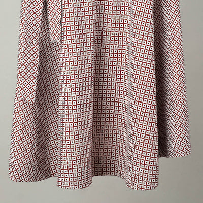 Brown - Sanganeri Block Printed Cotton Wrap Around Skirt 22