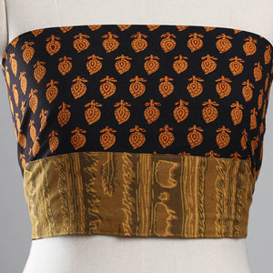 Black - Bagh Block Printed Cotton Blouse Piece 34
