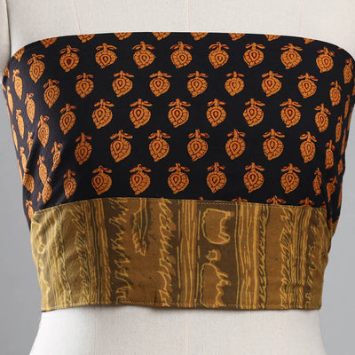 Black - Bagh Block Printed Cotton Blouse Piece 34