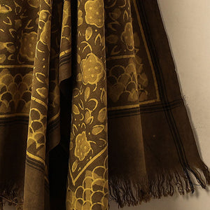 Brown - Jhiri Handloom Hand Block Printed Pure Cotton Towel