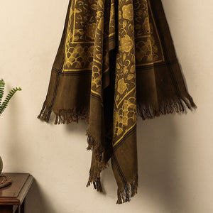 Brown - Jhiri Handloom Hand Block Printed Pure Cotton Towel
