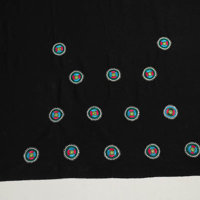 Black - Kutch Hand Embroidery Cotton Blouse Piece 72