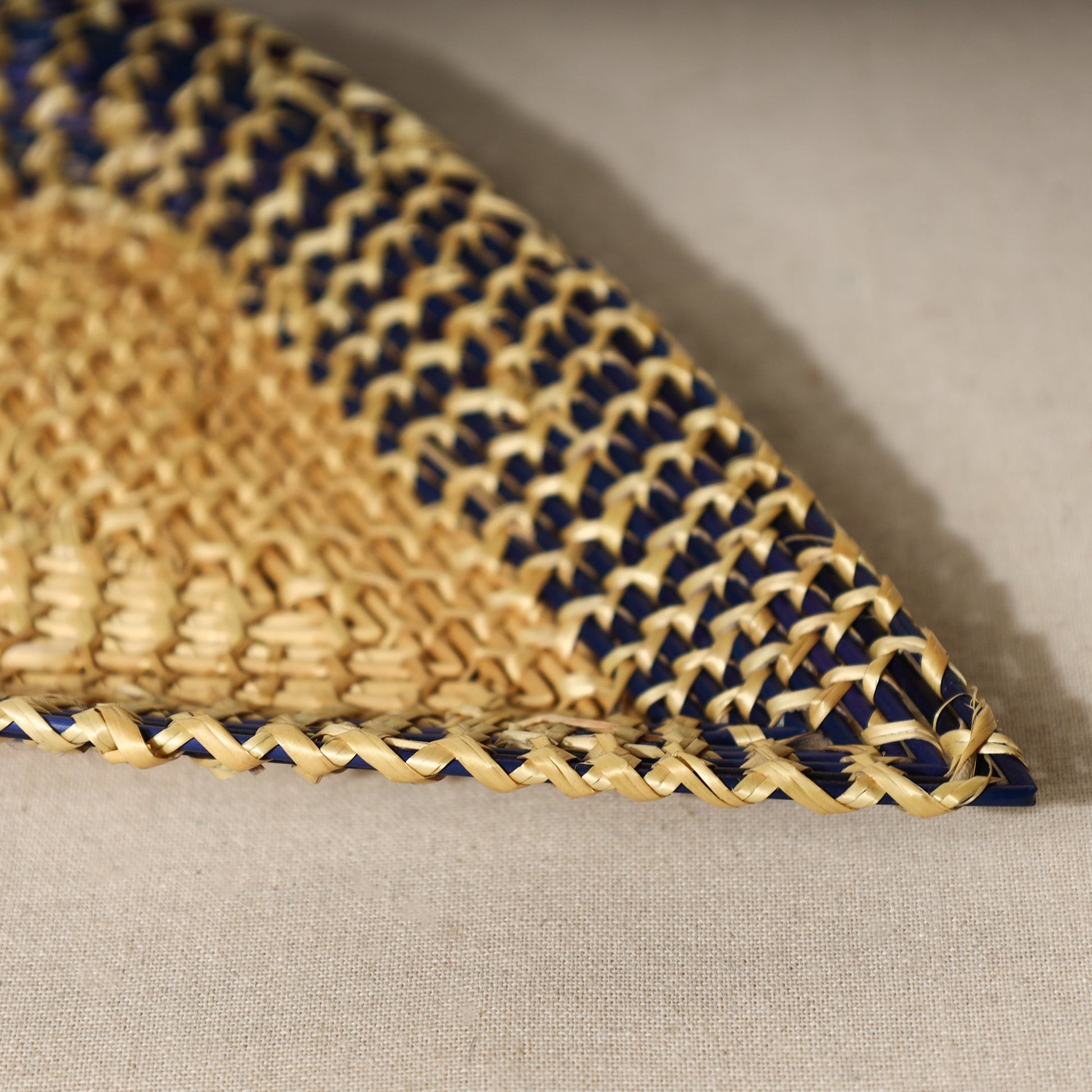 Beige - Handmade Sikki Grass Multipurpose Tray (Small)