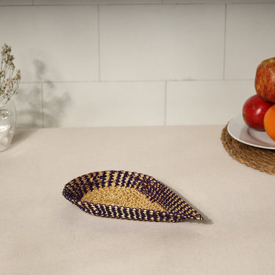 Beige - Handmade Sikki Grass Multipurpose Tray (Small)