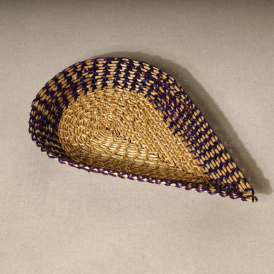 Beige - Handmade Sikki Grass Multipurpose Tray (Small)