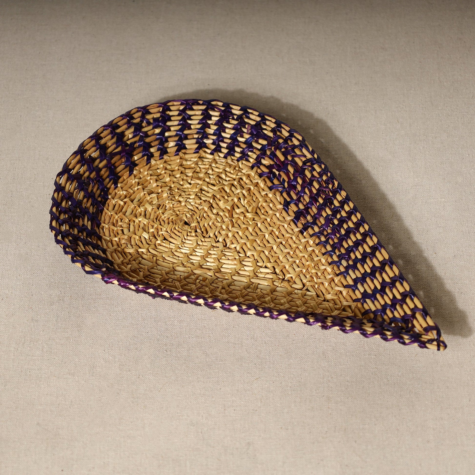 Beige - Handmade Sikki Grass Multipurpose Tray (Small)