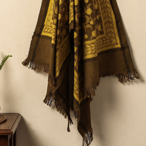 Brown - Jhiri Handloom Hand Block Printed Pure Cotton Towel