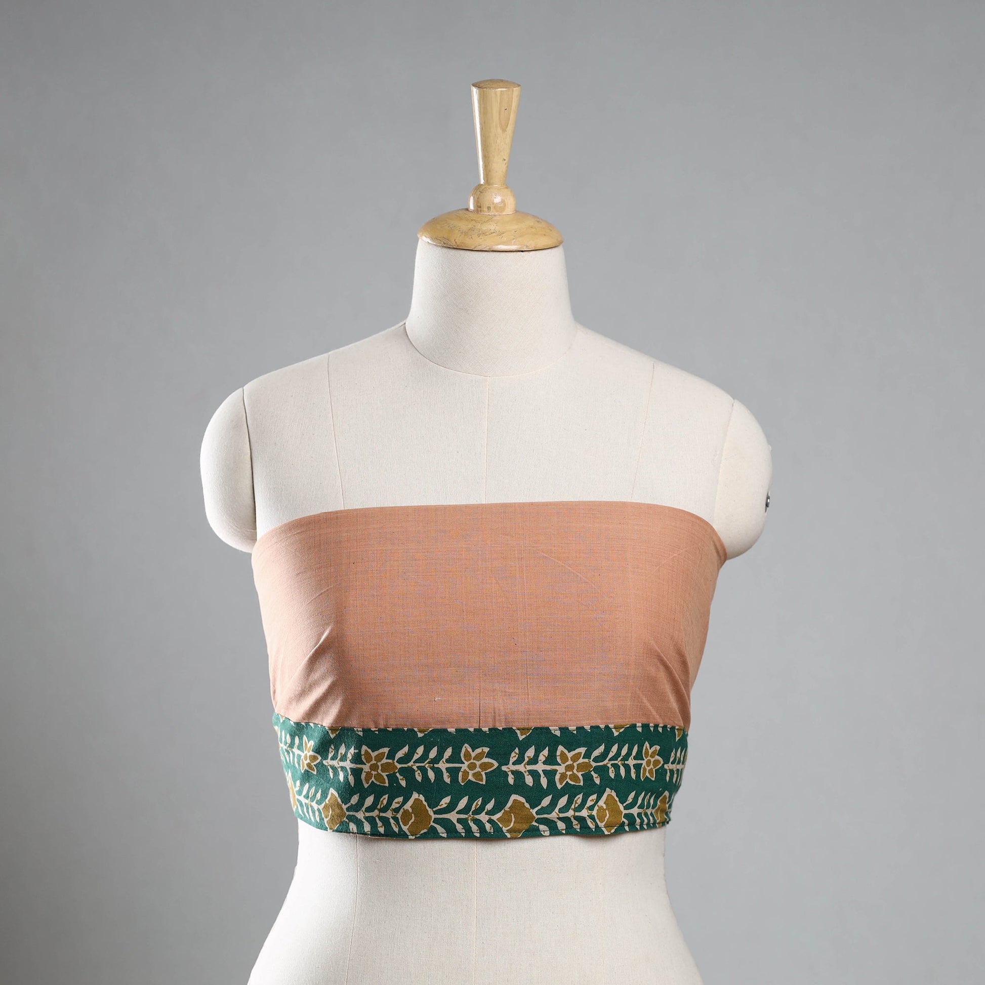 Brown - Plain Cotton Blouse Piece 71