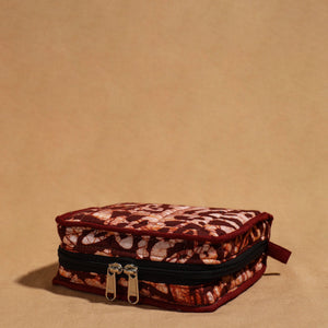 Brown - Handmade 4 Pockets Cotton Jewelry Bag 26