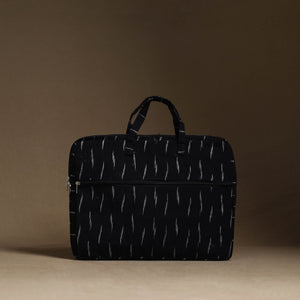 Black - Handmade Quilted Cotton Laptop Bag (13 x 16 in) 09