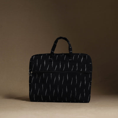 Black - Handmade Quilted Cotton Laptop Bag (13 x 16 in) 09