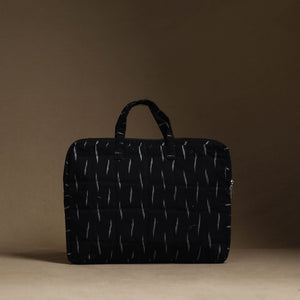 Black - Handmade Quilted Cotton Laptop Bag (13 x 16 in) 09