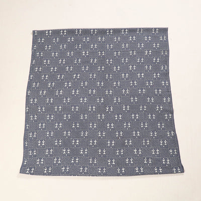 Blue - Bengal Kantha Embroidery Cotton Blouse Piece 87