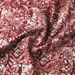 Brown - Hand Printed Cotton Batik Fabric 47