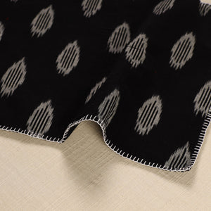 Black - Ikat Cotton Hand Embroidery Table Mat (18 x 13 in) 07