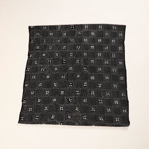 Black - Bengal Kantha Embroidery Cotton Blouse Piece 84