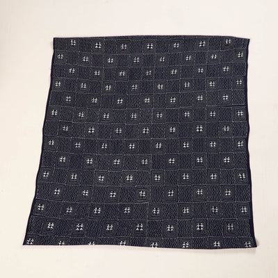 Blue - Bengal Kantha Embroidery Cotton Blouse Piece 82