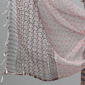 3pc Sanganeri Block Printed Cotton Suit Material with Kota Doria Dupatta 01