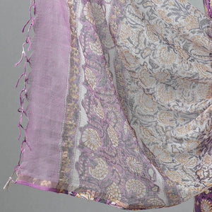 3pc Sanganeri Block Printed Cotton Suit Material with Kota Doria Dupatta 03