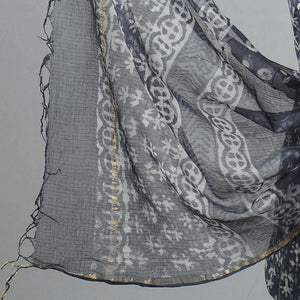 3pc Sanganeri Block Printed Cotton Suit Material with Kota Doria Dupatta 04