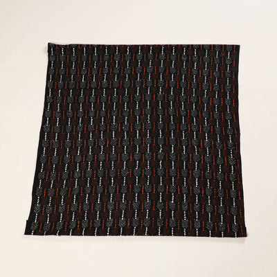Black - Bengal Kantha Embroidery Cotton Blouse Piece 75