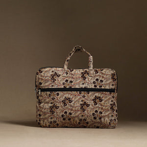 Beige - Handmade Quilted Cotton Laptop Bag (13 x 16 in) 23