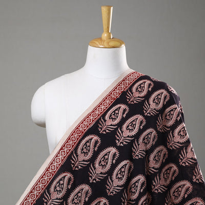 Black - Bagh Block Printed Cotton Fabric 23