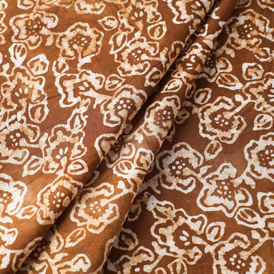 Brown - Hand Printed Cotton Batik Fabric 65