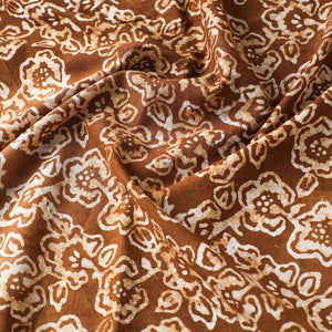 Brown - Hand Printed Cotton Batik Fabric 65