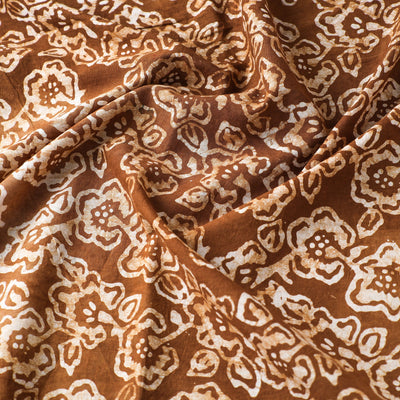 Brown - Hand Printed Cotton Batik Fabric 65