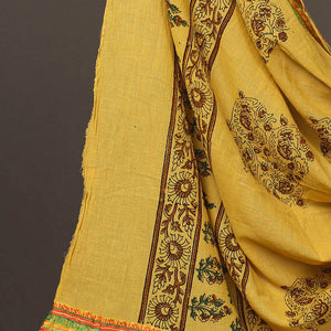 3pc Ajrakh Block Printed Cotton Suit Material Set 09