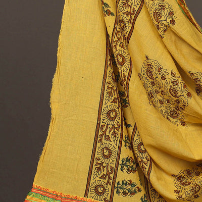 3pc Ajrakh Block Printed Cotton Suit Material Set 09