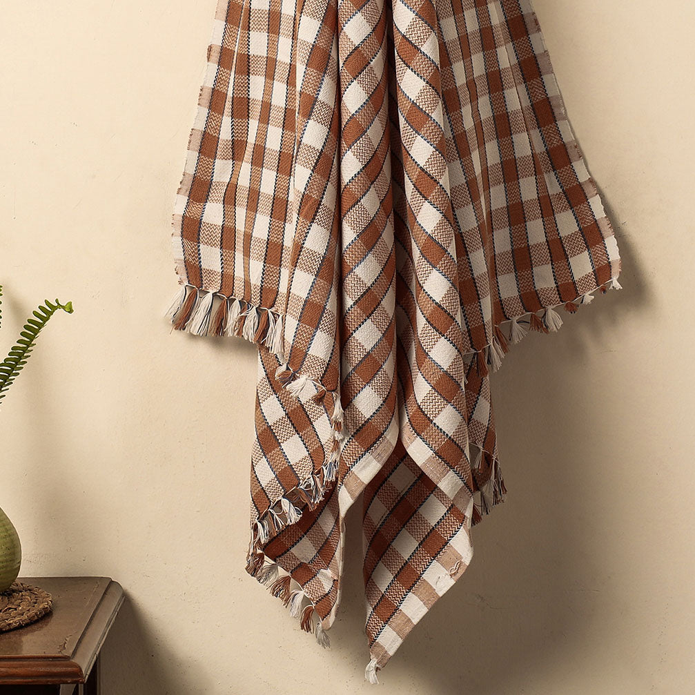 Brown - Nidubrolu Handloom Cotton Bath Towel