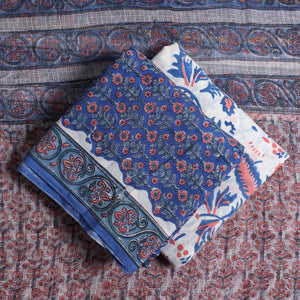 3pc Sanganeri Block Printed Cotton Suit Material with Kota Doria Dupatta 09