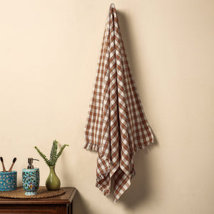 Brown - Nidubrolu Handloom Cotton Bath Towel