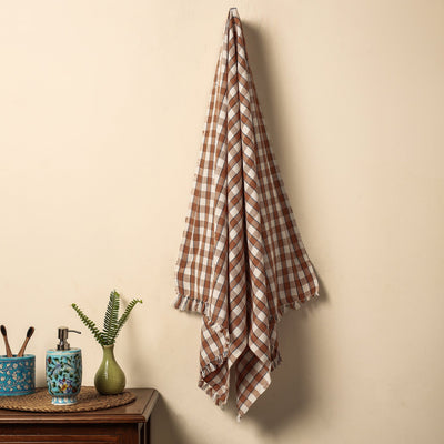 Brown - Nidubrolu Handloom Cotton Bath Towel