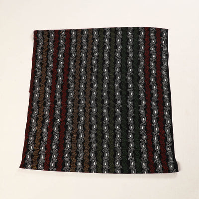 Black - Bengal Kantha Embroidery Cotton Blouse Piece 65