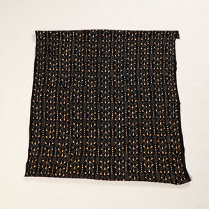 Black - Bengal Kantha Embroidery Cotton Blouse Piece 63