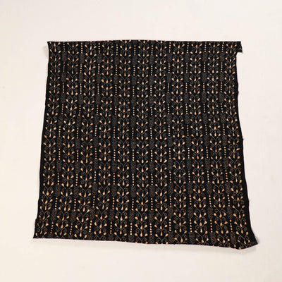 Black - Bengal Kantha Embroidery Cotton Blouse Piece 63