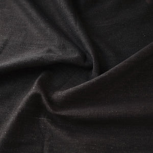 Black - 2/40 Twill Cotton Handspun Handloom Natural Dyed Plain Fabric 11