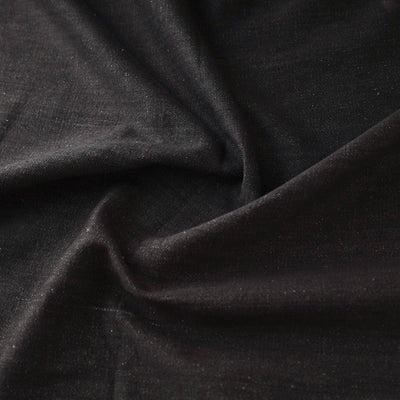 Black - 2/40 Twill Cotton Handspun Handloom Natural Dyed Plain Fabric 11
