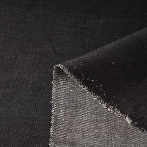 Black - 2/40 Twill Cotton Handspun Handloom Natural Dyed Plain Fabric 11