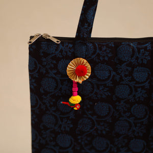 Blue - Handcrafted Quilted Cotton Hand Bag 05
